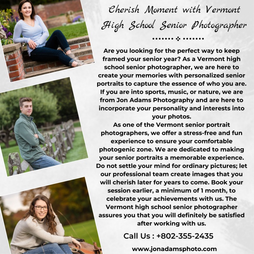 edocr - Cherish Moment with Vermont High School Senior Photographer